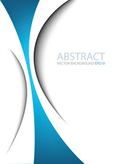 Fototapete - graphic vector curve line overlap background for text and message design
