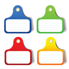 Poster - Colorful label tag background for text design on white space