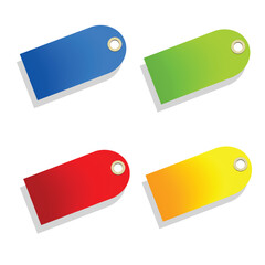 Poster - Colorful label tag background for text design on white space