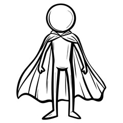 Wall Mural - Silhouette of a Superhero: High-Quality Vector Art for Creative Use