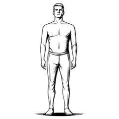 Wall Mural - Anatomical Man Silhouette: Ideal for Medical Illustrations and Diagrams