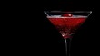 © Unnamed  Bird - Elegant Red Cocktail with Cherry Garnish in Martini Glass