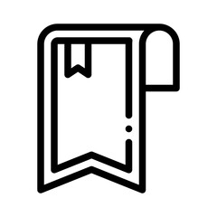 Wall Mural - bookmark line icon