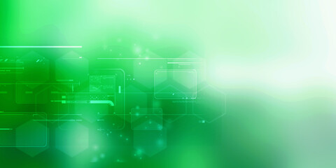 Poster - 2d illustration abstract futuristic electronic circuit technology background