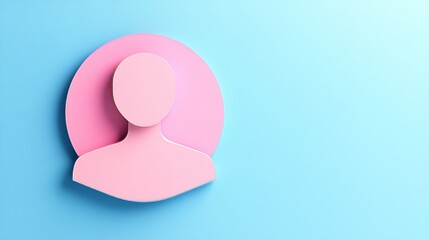 Wall Mural - a contemporary, minimalist tech, web, and mobile design with a person icon set against an abstract p