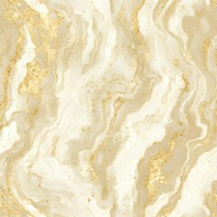 Poster - Elegant Creamy Marble Texture with Golden Glitter Veins for Luxury Background and Design