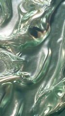 Poster - Abstract Green Texture with Light and Shadow Creating a Smooth and Elegant Surface