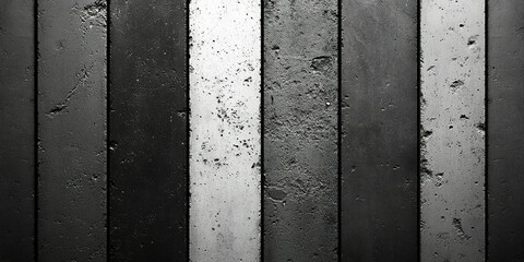 Poster - Textured concrete wall with alternating dark and light panels in urban setting
