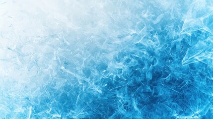 Poster - Abstract texture of blue ice with intricate patterns and soft gradients, conveying coldness and frozen beauty in a vivid artistic display