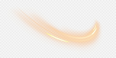Poster - Festive gold stripe on white background. Yellow curl twirl for the holidays. Gold colored curve rope. Vector png twirl, line, curve, rope, stripe design element.