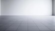 © artzone - Empty Modern Room Gray Concrete Floor White Walls