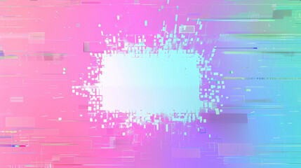 Wall Mural - neon rainbow pixel texture