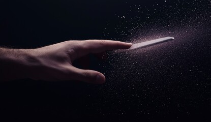 Aufkleber - Understanding Metaverse and Blockchain Technology. Individual Immersed in the Metaverse Virtual World Using a Smartphone. Futuristic Concept Photo.