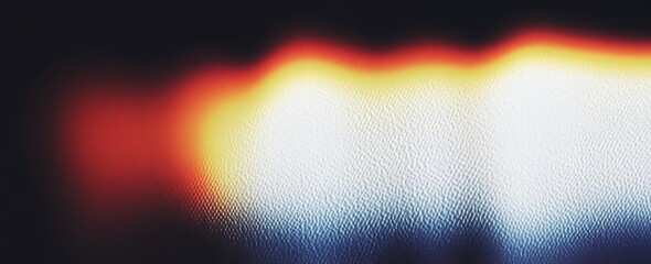 Fototapete - A banner with a grainy, fiery texture and a gradient background transitioning from orange to yellow, featuring a burn effect and ample copy space.