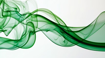 Wall Mural - PNG of dark green smoke isolated on a white or transparent background