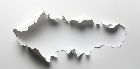 Aufkleber - An isolated ripped torn paper edge on a transparent or white background, for use in creative designs