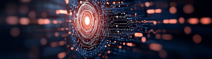 Fototapete - An animated visualization of a futuristic digital network with nodes and connections that glow in the dark, perfect for demonstrating technological innovation.