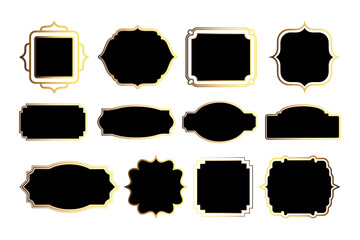 Wall Mural - set of luxury vintage frames, collection of retro labels, badges and banners vector decorative eleme