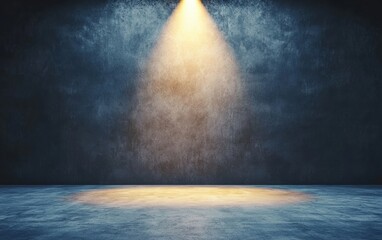 Poster - an empty black background with a spotlight shine.