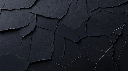 Poster - dark grunge texture with cracked paint on surface, ideal for background, wallpaper, and graphic desi
