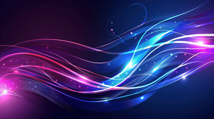 Aufkleber - colorful abstract waves with light effects creating dynamic background. ideal for technology or crea