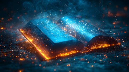 Poster - Glowing Book Transforming into a Vibrant Kaleidoscope Symbolizing How Education Broadens Perspectives