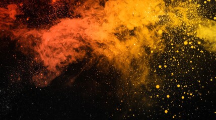 Poster - Swirls of golden and black hues intermingle with vibrant yellow, creating a dynamic gradient that captivates the eye