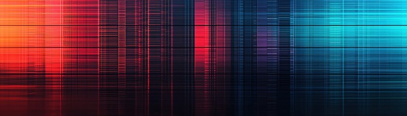 Poster - Abstract pattern featuring vibrant color gradients and dynamic lines for visual impact.