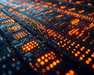 Aufkleber - glowing neural networks powering the future of finance