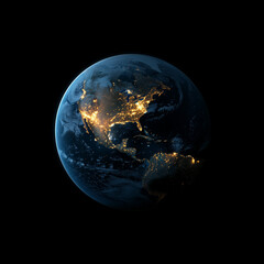  City Lights from Space: The Glowing Face of Planet Earth, earth in space