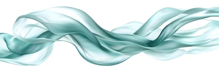 Wall Mural - a green wave with a white background