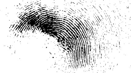 Wall Mural - detailed fingerprint on grunge background symbolizing identity verification. vector black fingerprin