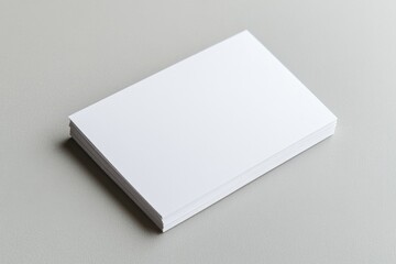Aufkleber - Blank cards stacked neatly on a light gray surface ready for personal or business use