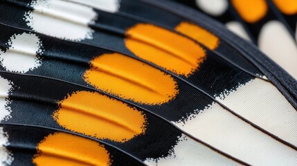 Poster - Close-Up Macro Photograph of Butterfly Wing Displaying Unique Color Patterns and Textures