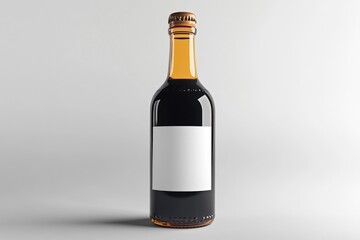 Poster - A bottle of wine with a blank label