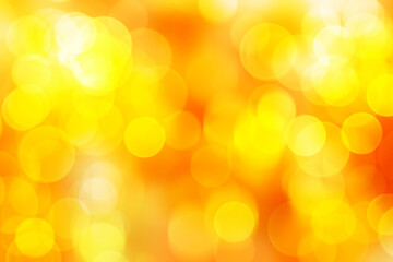 Wall Mural - orange abstract background blur with bokeh lights