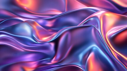 Fototapete - Captivating abstract fluid shapes in vibrant prismatic hues evoking a dreamlike and consciousness expanding aesthetic through dynamic shimmering and amorphous visual patterns