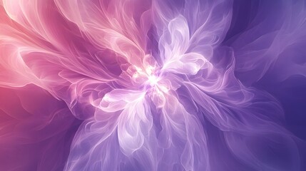 Fototapete - Captivating Cosmic Floral Swirl   Ethereal Glowing Pastel Gradient Abstract Artwork with Vibrant Pink and Purple Hues Evoking a Dreamlike Transcendent Atmosphere