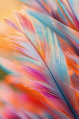 Poster - A close-up shot of a collection of vibrant feathers