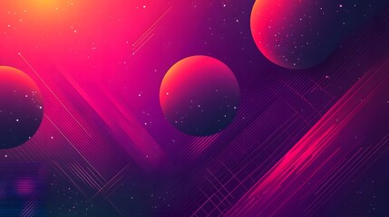 Aufkleber - Captivating digital depicting a vibrant and surreal cosmic landscape featuring glowing planets nebulae and stars in the expansive and mysterious universe