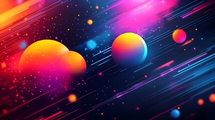 Aufkleber - Captivating digital of a vibrant interstellar explosion within a cosmic nebula featuring glowing planets stars and shimmering energy fields  Showcasing the dynamic and ethereal nature of the universe