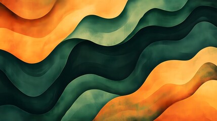 Poster - Captivating Fluid Waves of Vibrant Colors and Organic Shapes Abstract Background with a Mesmerizing Flow and Undulating Patterns
