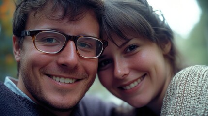 Sticker - A happy couple smiling together for a photo shoot