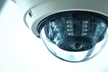 Poster - A close-up view of a camera on a white background, perfect for product photography or design concepts