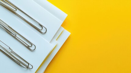 Aufkleber - A collection of paper clips resting on a sheet of paper