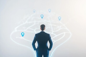 Poster - A person holding a map, possibly planning a trip or looking at directions