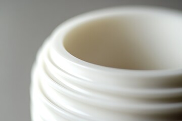 Aufkleber - A collection of white cups arranged on a table, ready for use
