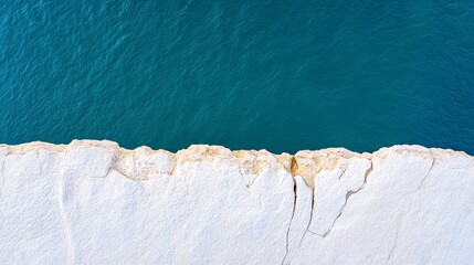 Wall Mural - Vibrant Blue Ocean Surface Resembling Polished Marble Texture