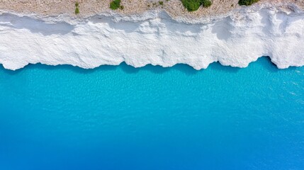 Wall Mural - Vibrant Blue Ocean Surface Resembling Polished Marble View