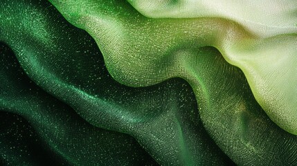 Poster - Layers of green gradients intertwine to form a mesmerizing texture, evoking a sense of tranquility and depth. This artistic representation captures an enchanting essence of nature's hues